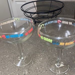 2 Margaritaville Margarita Glasses